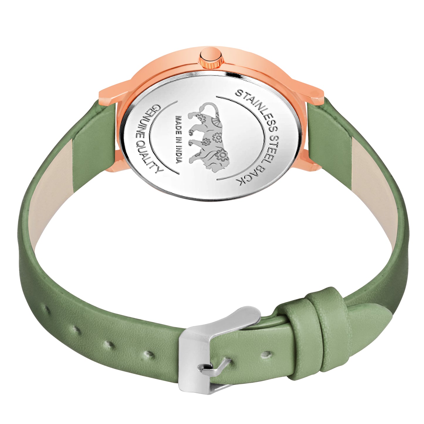 Elegant Round Dial Ladies Watch β Sleek Metallic Finish