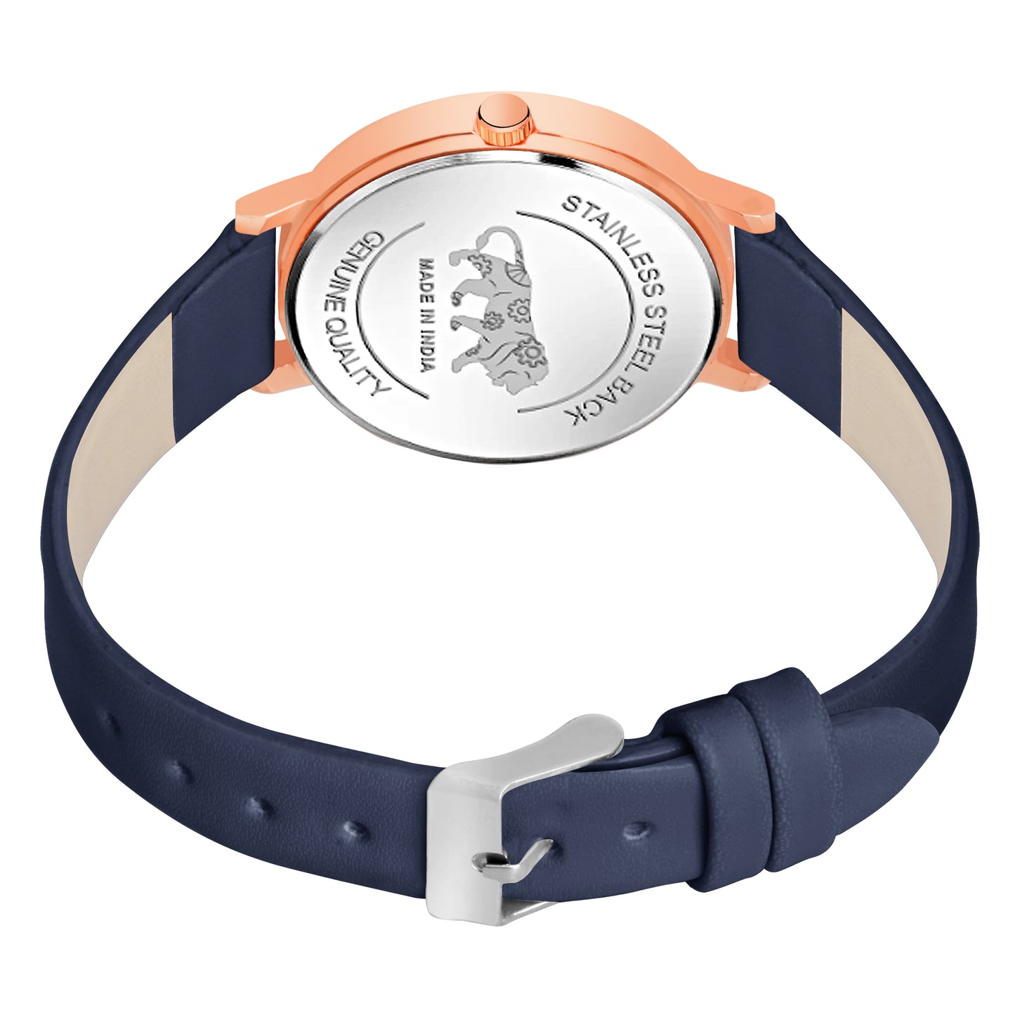 Elegant Round Dial Ladies Watch β Sleek Metallic Finish