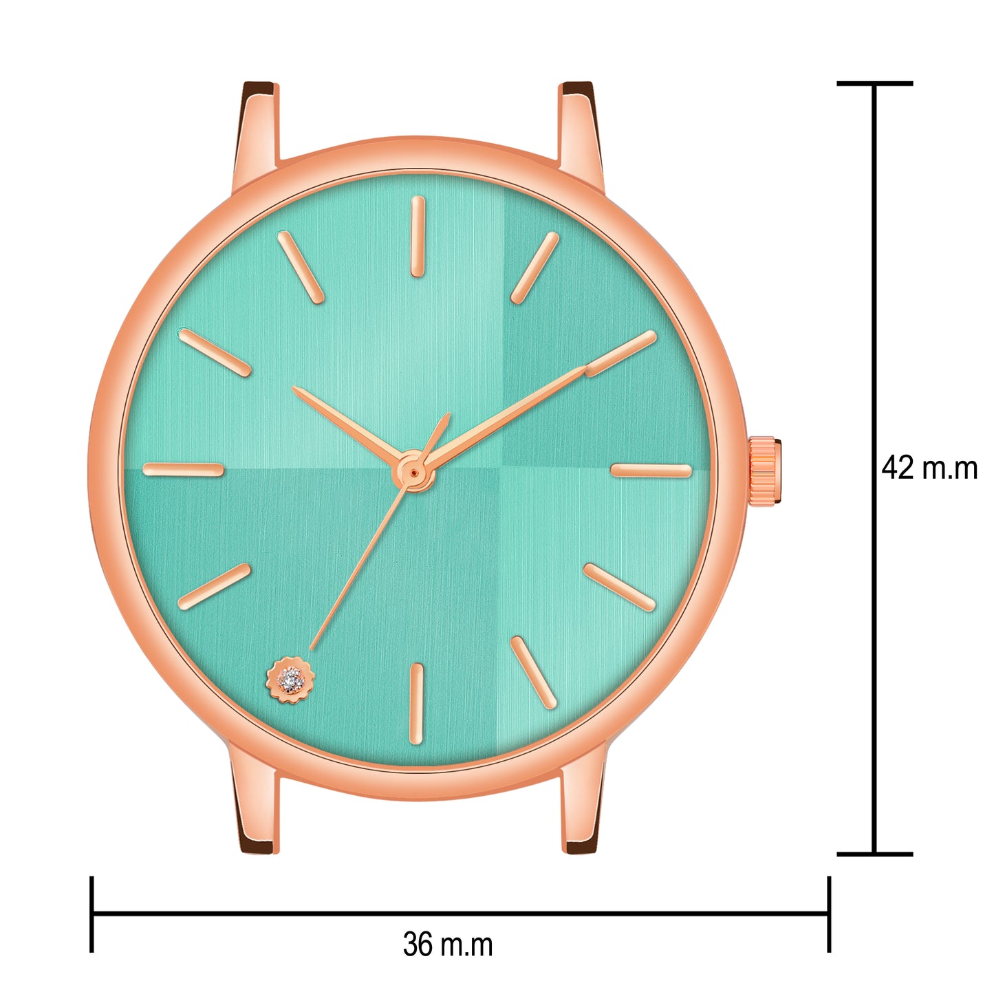 Elegant Round Dial Ladies Watch β Sleek Metallic Finish