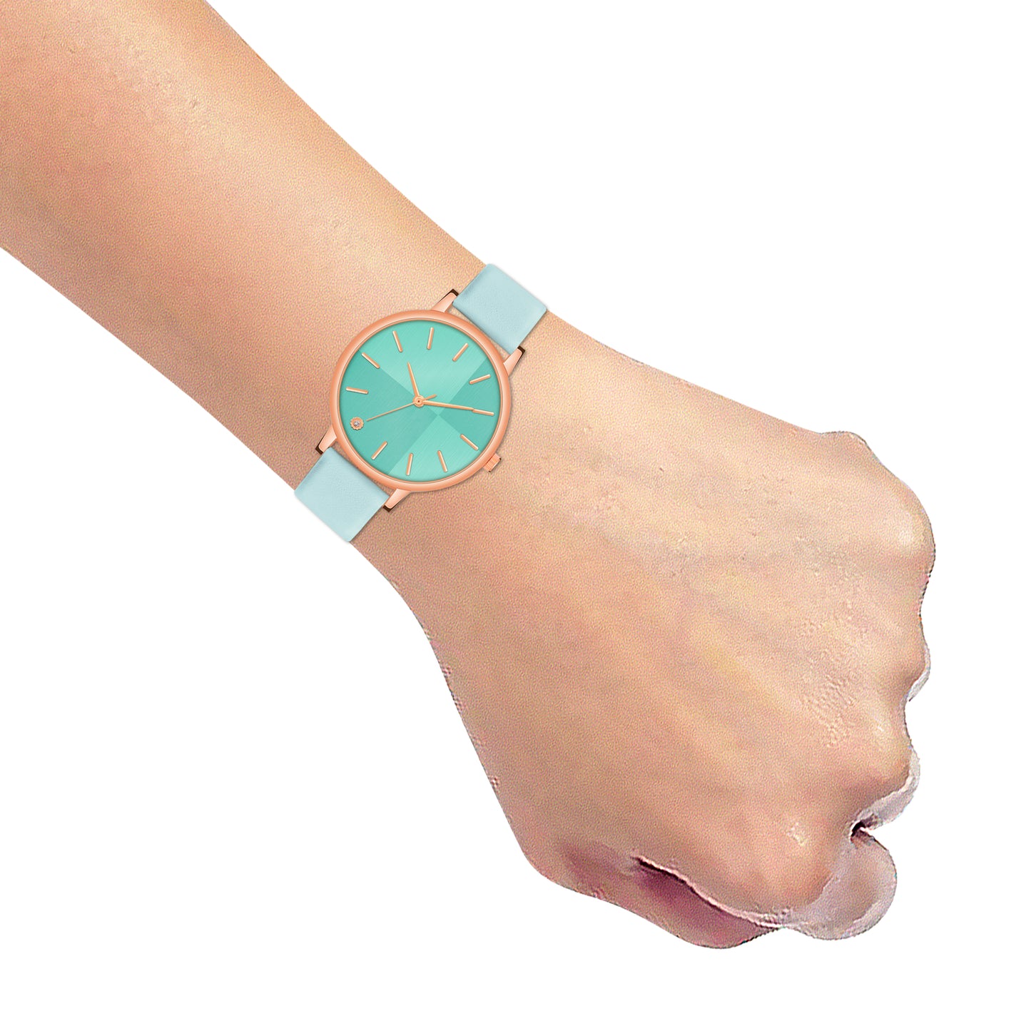Elegant Round Dial Ladies Watch β Sleek Metallic Finish