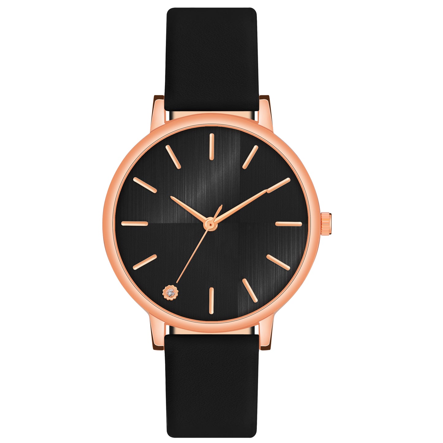 Elegant Round Dial Ladies Watch β Sleek Metallic Finish