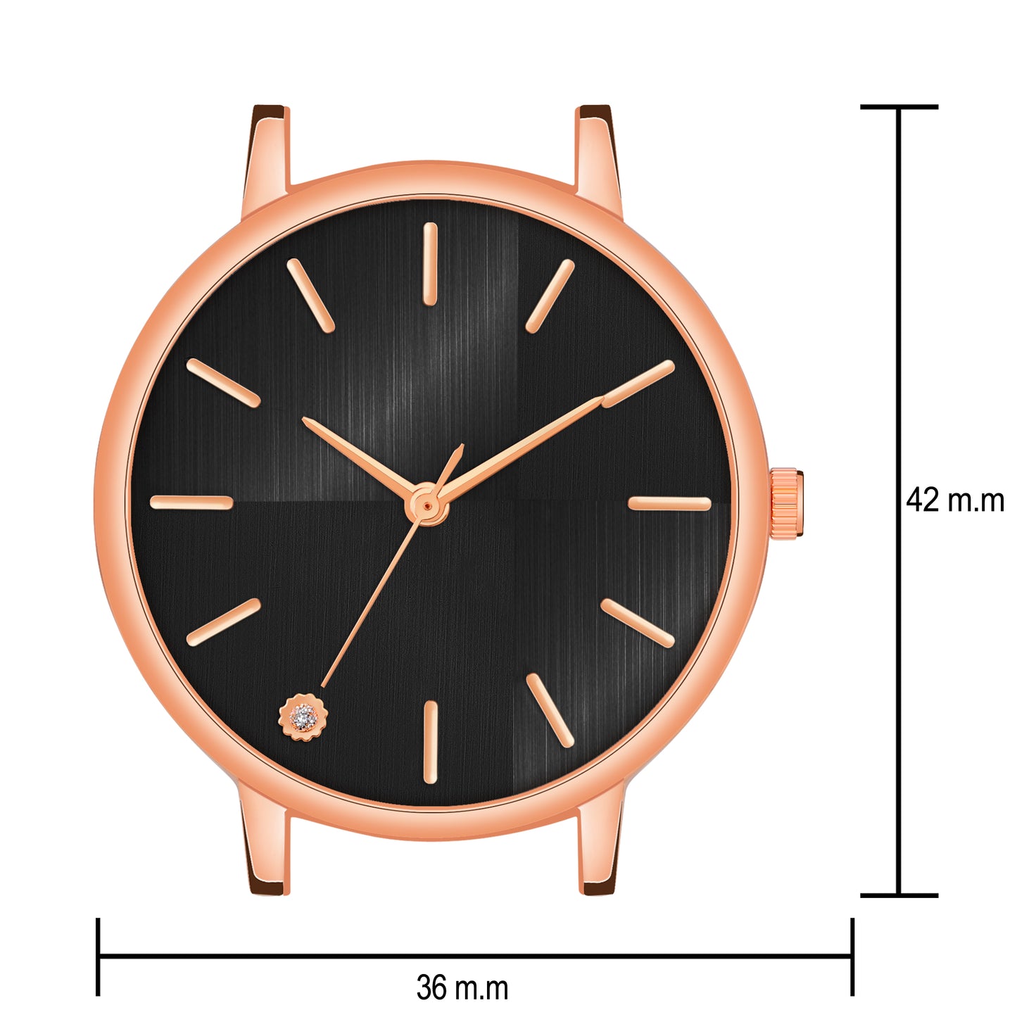 Elegant Round Dial Ladies Watch β Sleek Metallic Finish