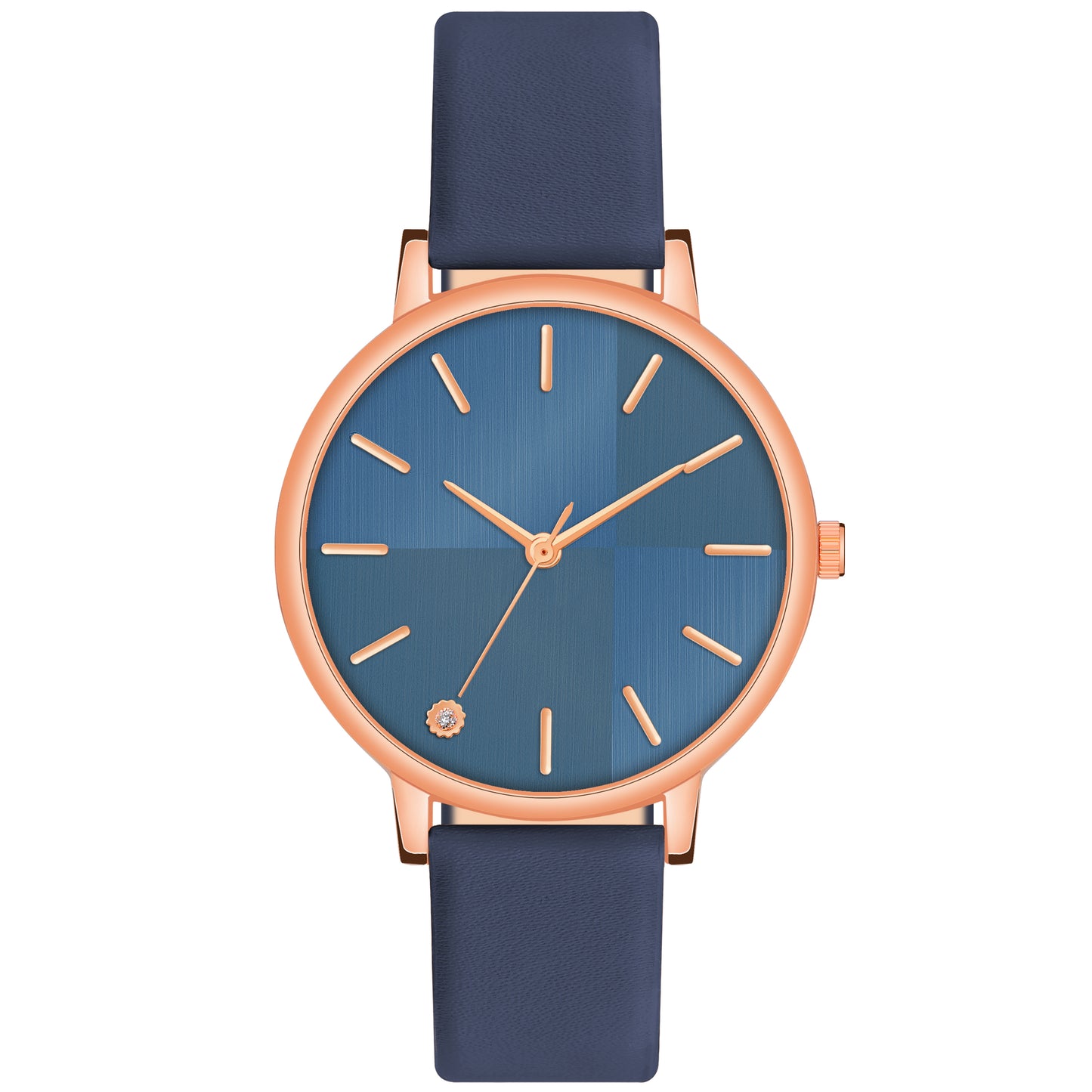 Elegant Round Dial Ladies Watch β Sleek Metallic Finish