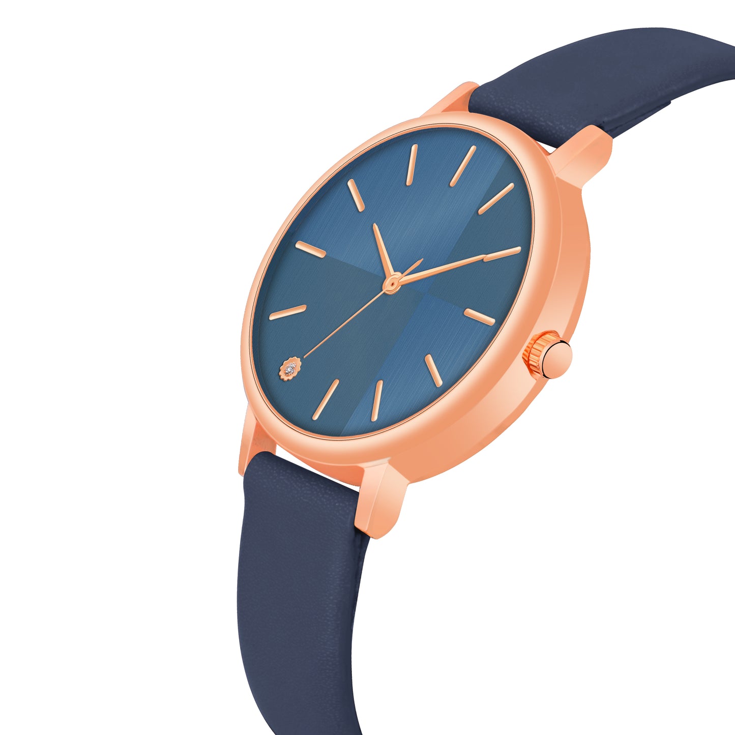 Elegant Round Dial Ladies Watch β Sleek Metallic Finish