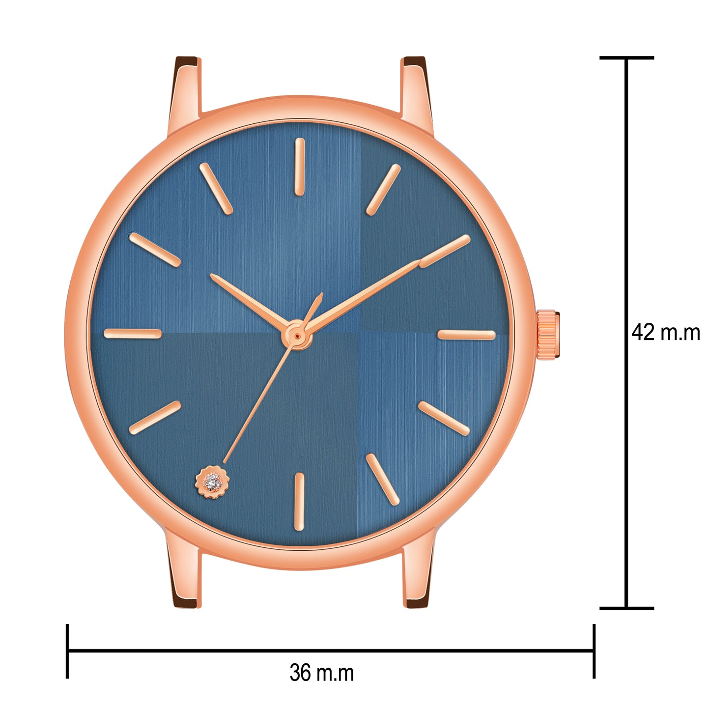 Elegant Round Dial Ladies Watch β Sleek Metallic Finish