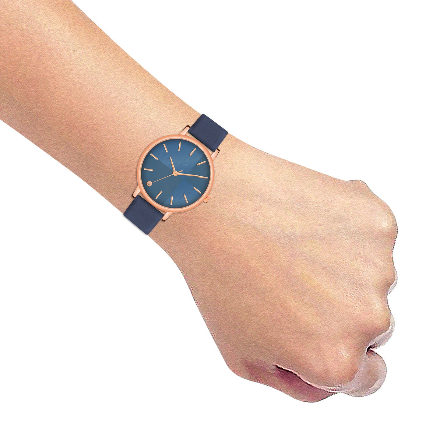 Elegant Round Dial Ladies Watch β Sleek Metallic Finish