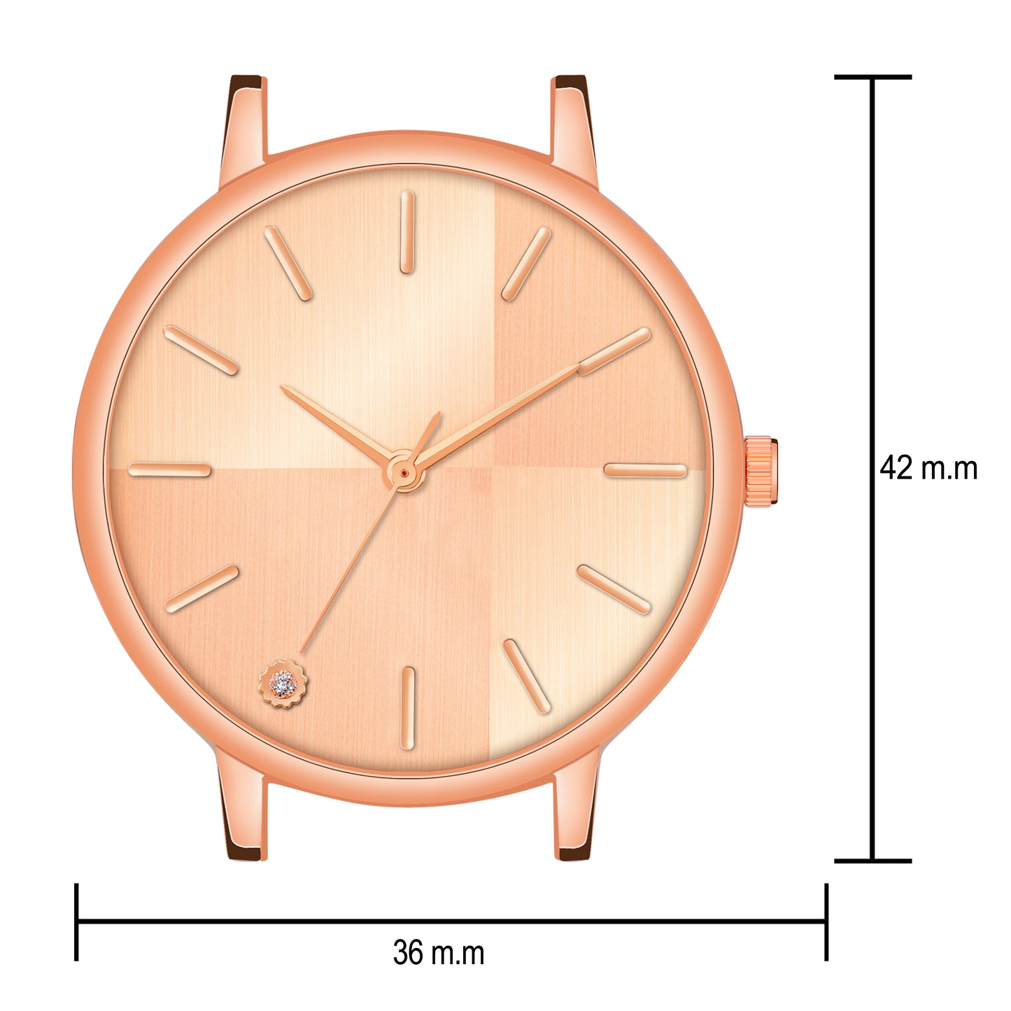 Elegant Round Dial Ladies Watch β Sleek Metallic Finish
