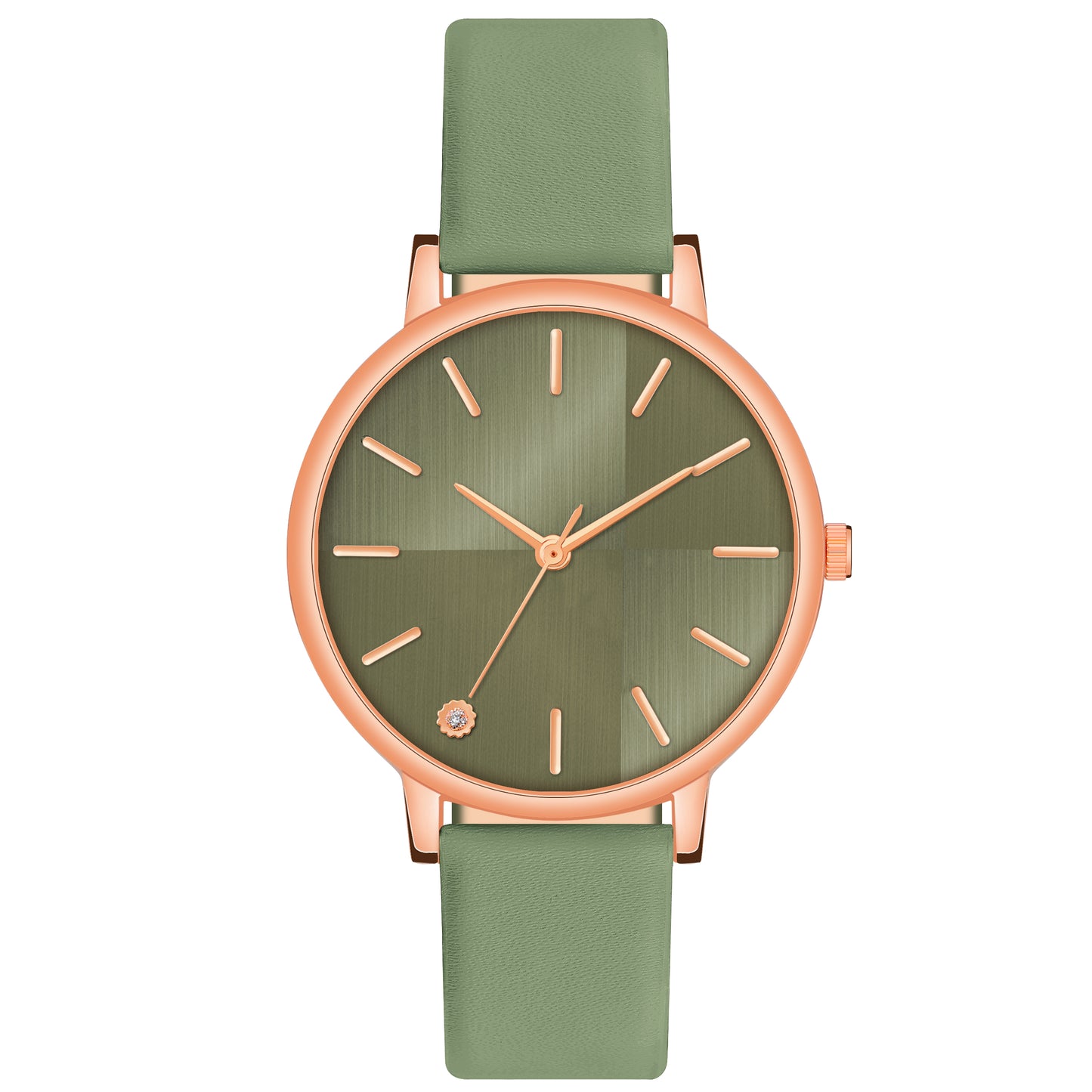 Elegant Round Dial Ladies Watch β Sleek Metallic Finish