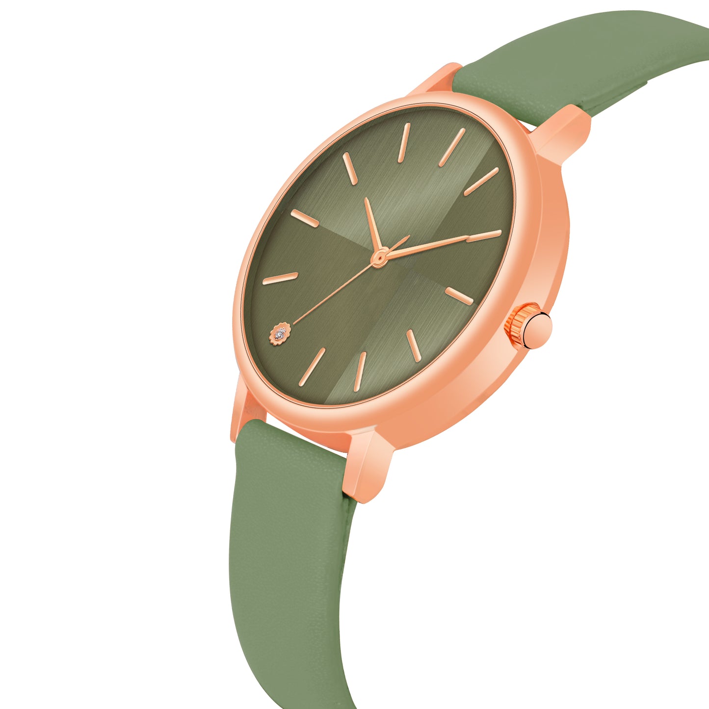 Elegant Round Dial Ladies Watch β Sleek Metallic Finish