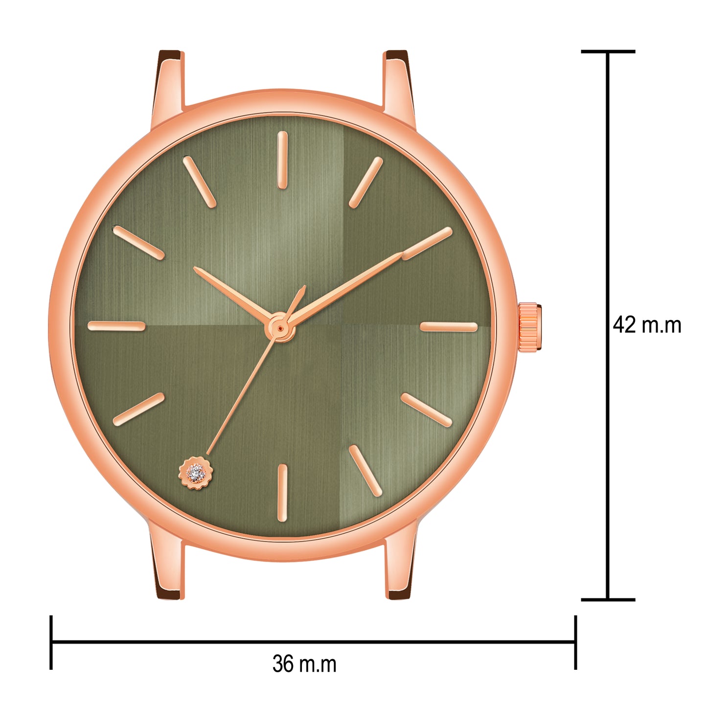 Elegant Round Dial Ladies Watch β Sleek Metallic Finish
