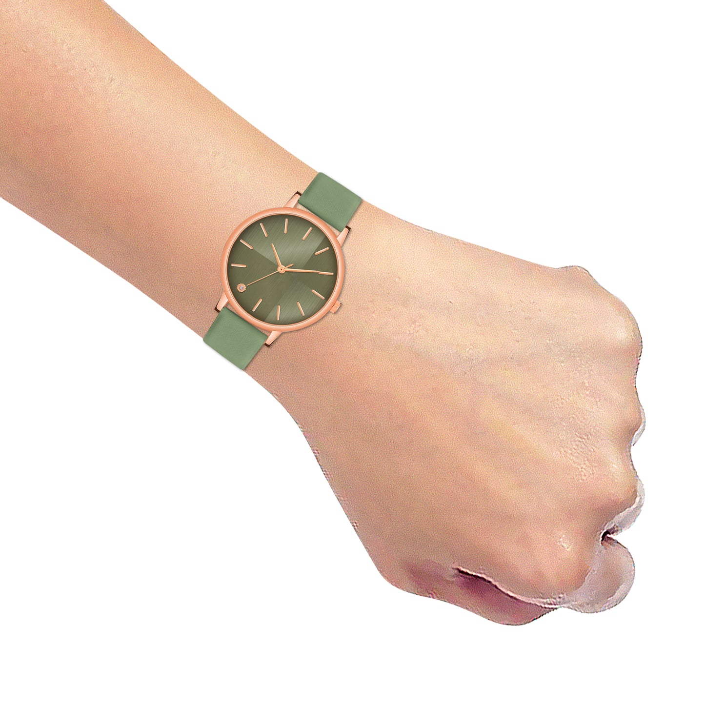 Elegant Round Dial Ladies Watch β Sleek Metallic Finish
