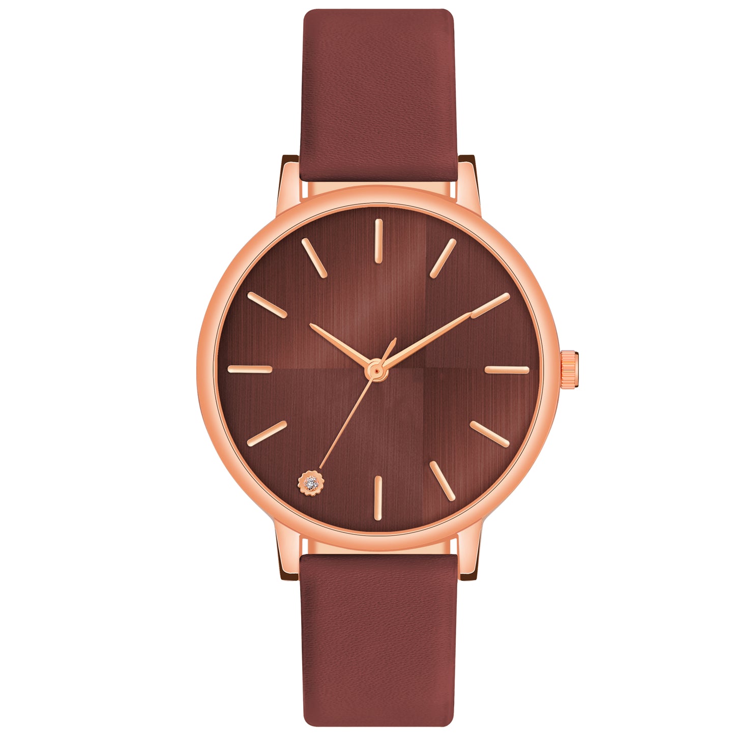 Elegant Round Dial Ladies Watch β Sleek Metallic Finish