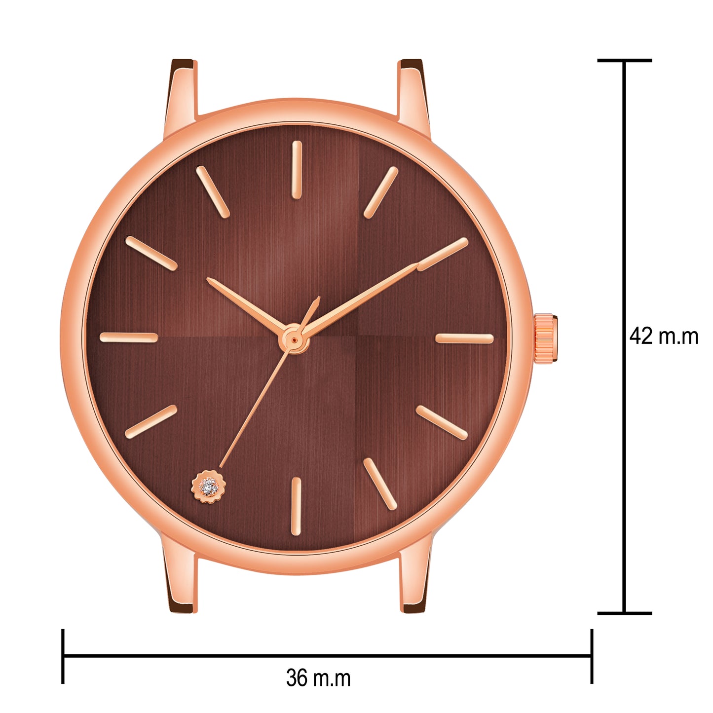 Elegant Round Dial Ladies Watch β Sleek Metallic Finish
