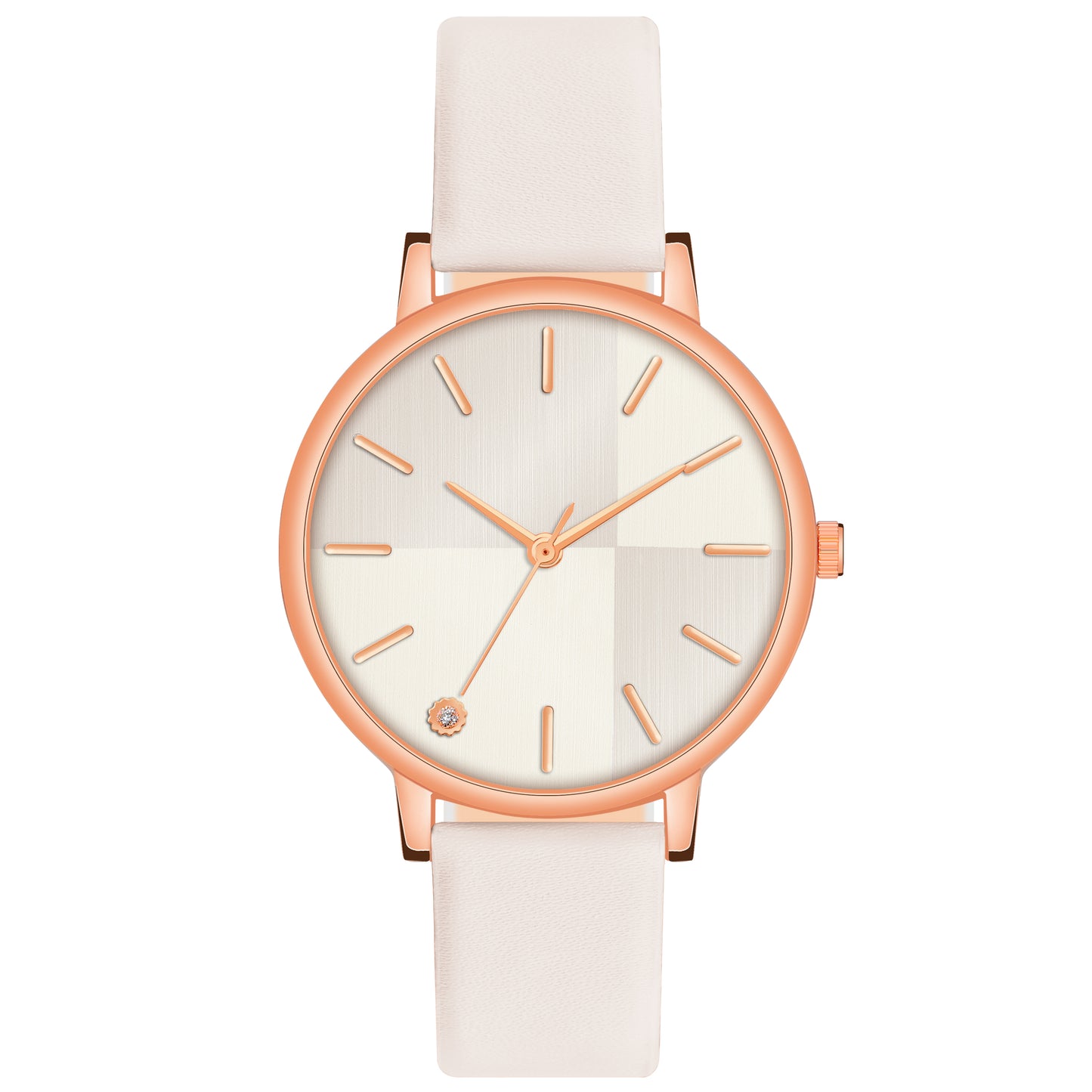 Elegant Round Dial Ladies Watch β Sleek Metallic Finish