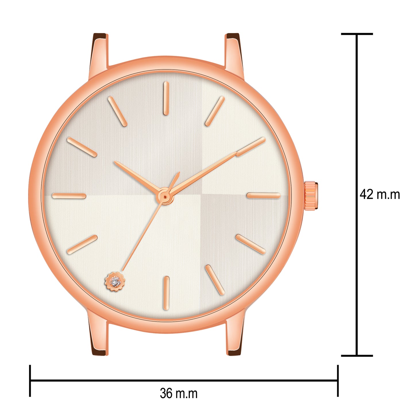 Elegant Round Dial Ladies Watch β Sleek Metallic Finish