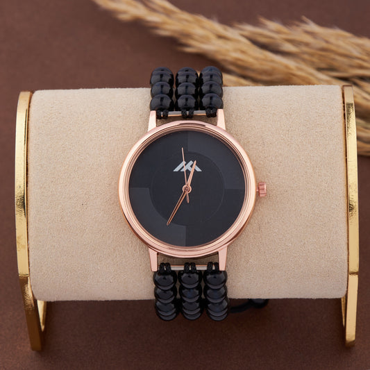 Women's Casual Analog Watch with Rose Gold Case – Rugged & Bold Look