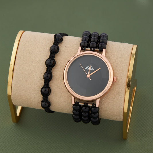 Women's Casual Analog Watch with Rose Gold Case – Rugged & Bold Look
