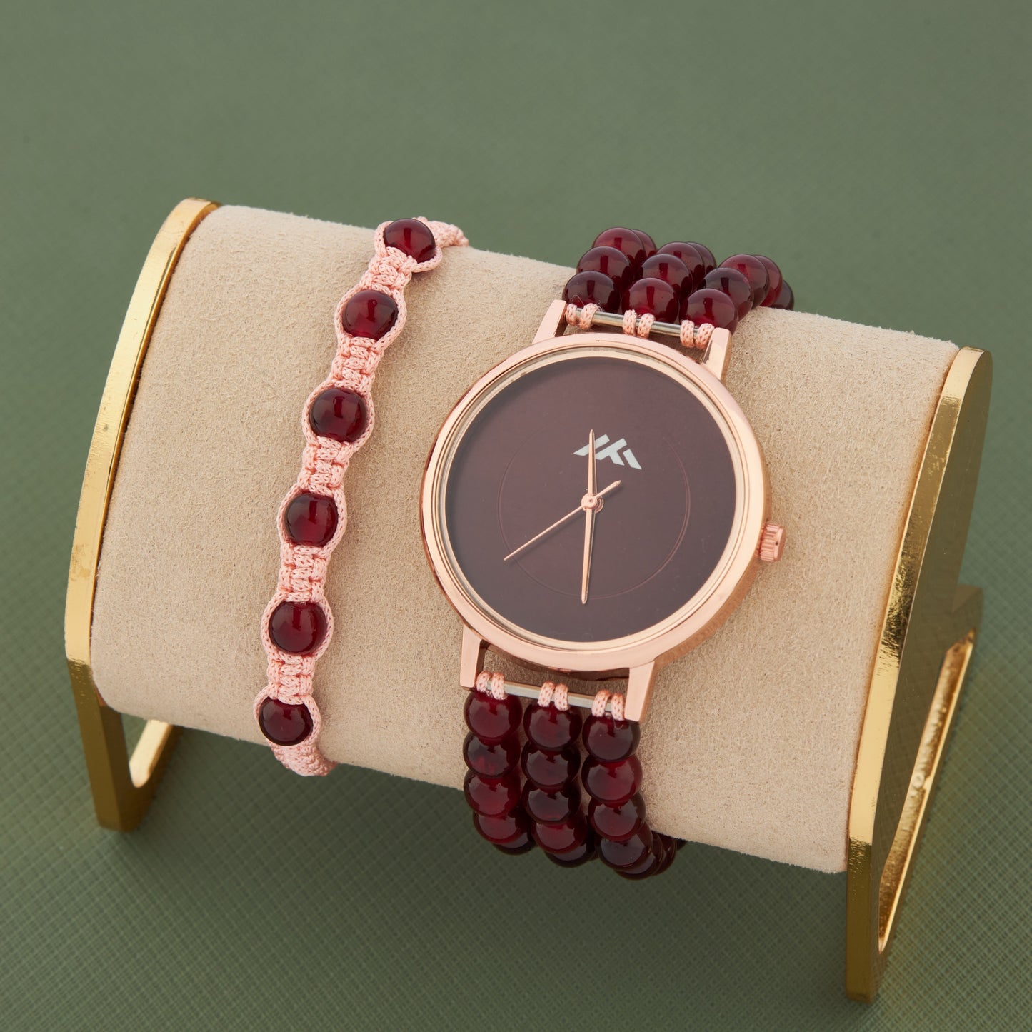 Women's Casual Analog Watch with Rose Gold Case – Rugged & Bold Look